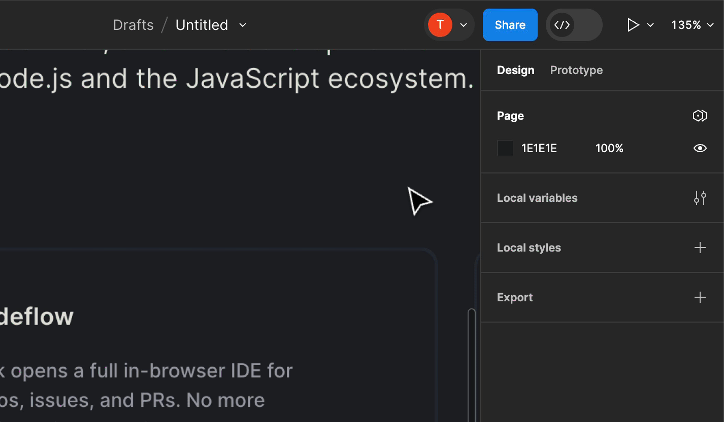StackBlitz's Plugin for Figma Dev Mode